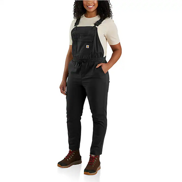 Carhartt Women's Force® Relaxed Fit Ripstop Bib Overall (Black) Size L