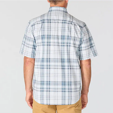 Carhartt Fort Loose Short Sleeve Plaid Shirt (Blue Aura) Size M