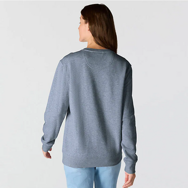 Carhartt Women's TENCEL™ Fiber Series Relaxed Fit French Terry Crewneck Sweatshirt (Light Faded Navy Heather) Size L