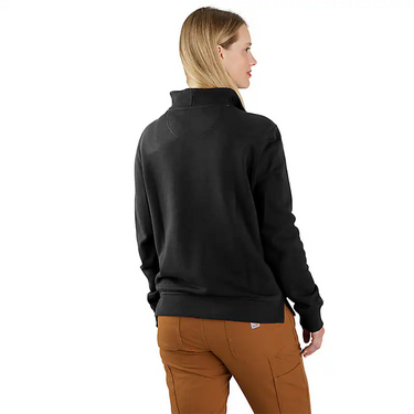 Carhartt Women's TENCEL™ Fiber Series Relaxed Fit Half-Zip Sweatshirt (Black) Size 3XL