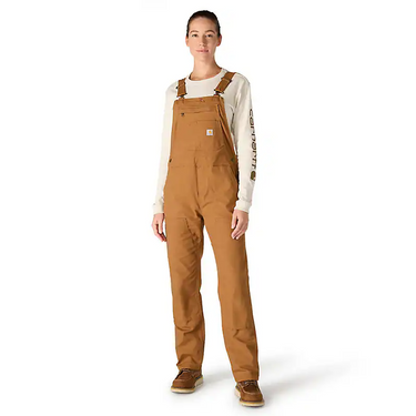 Carhartt Women's Work Overall - Loose Fit - Canvas - Rugged Flex® - Double Knee (Carhartt Brown) Size XL Regular