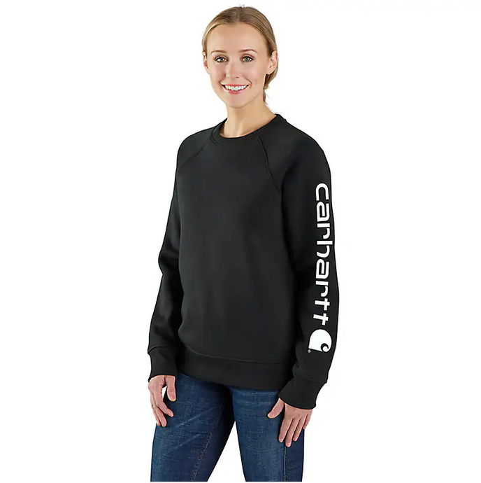 Carhartt Women's Relaxed Fit Midweight Graphic Crewneck Sweatshirt (Black) Size XXXL