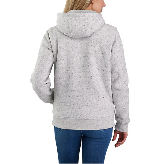 Carhartt Women's Relaxed Fit Midweight Sherpa-Lined Full-Zip Sweatshirt (Asphalt Heather Neptune) Size S
