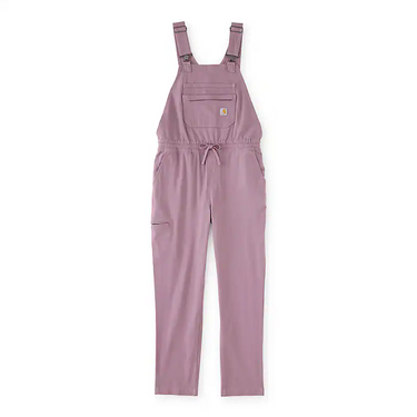 Carhartt Women's Force Ripstop Bib Overall (Ash Berry) Size L