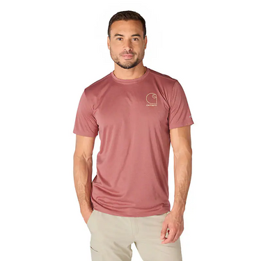 Carhartt Force Sun Defender™ Relaxed Logo T-Shirt (Amber Terrain Heather) Size XXL