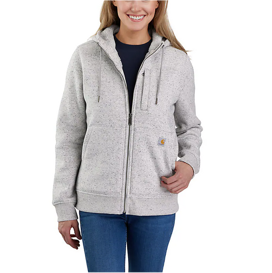 Carhartt Women's Relaxed Fit Midweight Sherpa-Lined Full-Zip Sweatshirt (Asphalt Heather Neptune) Size S