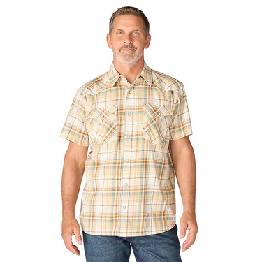 Carhartt Montana Bozeman Relaxed Short Sleeve Plaid Shirt (Iron Blue Bandana Print) Size M