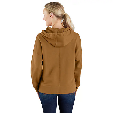 Carhartt Women's TENCEL™ Fiber Series Loose Fit Graphic Hooded Sweatshirt (Brown) Size 3XL