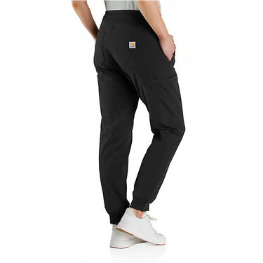 Carhartt Women's Force® Relaxed Fit Fleece Lined Jogger (Black) Size M