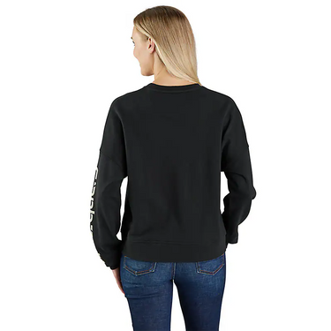 Carhartt Women's TENCEL™ Fiber Series Loose Fit Sleeve Graphic Sweatshirt (Black) Size S