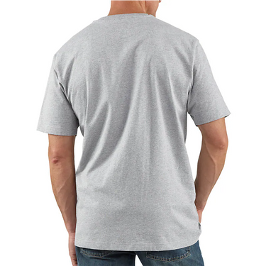 Carhartt Loose Fit Heavyweight Short-Sleeve Pocket Henley T-Shirt (Heather Grey) Size 3XL