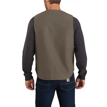 Carhartt Relaxed Fit Washed Duck Sherpa-Lined Vest (Driftwood) Size 2XLT