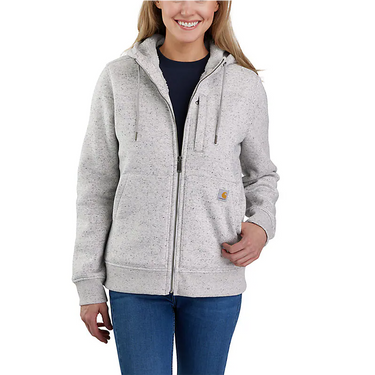 Carhartt Women's Relaxed Fit Midweight Sherpa-Lined Full-Zip Sweatshirt (Asphalt Heather Neptune) Size 3XL