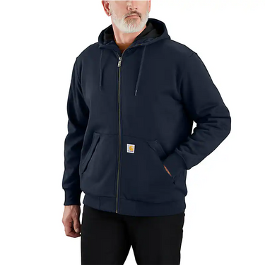 Carhartt Rain Defender® Loose Fit Midweight Thermal-Lined Full-Zip Sweatshirt (New Navy) Size LT