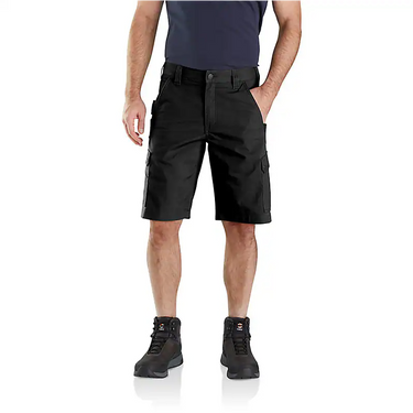 Rugged Flex® Relaxed Fit Ripstop Cargo Work Short (Black) Size 33