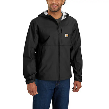 Carhartt Men's Storm Defender® Waterproof Jacket - Relaxed Fit - Lightweight Packable (Black) Size 2XLT