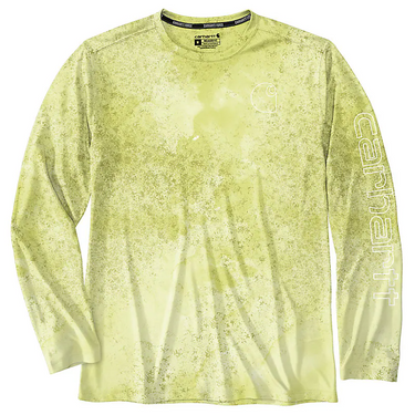Carhartt Force Sun Defender™ Lightweight Long-Sleeve Print T-Shirt (Citrus) Size XXL
