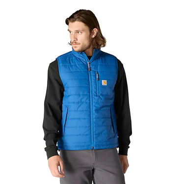 Carhartt Men's Rain Defender® Insulated Vest - Relaxed Fit (Dark Horizon Blue) Size XL