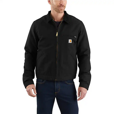 Carhartt Men's Blanket-Lined Detroit Jacket - Relaxed Fit - Duck (Black) Size 3XLT