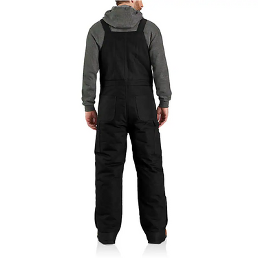 Carhartt Loose Fit Firm Duck Insulated Biberall - 4 Extreme Warmth Rating (Black) Size MR