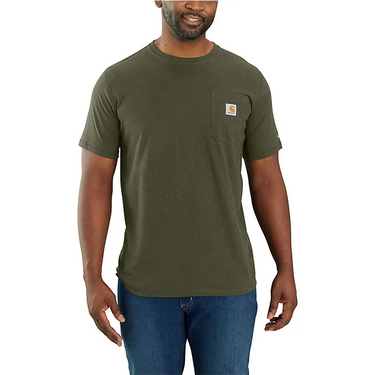 Carhartt Force® Relaxed Fit Short-Sleeve Pocket T-Shirt (Basil Heather) Size M