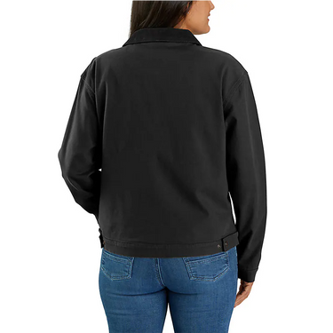 Carhartt Women's Re-Engineered Rugged Flex® Loose Fit Canvas Detroit Jacket (Black) Size S