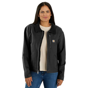 Carhartt Women's Re-Engineered Rugged Flex® Loose Fit Canvas Detroit Jacket (Black) Size S