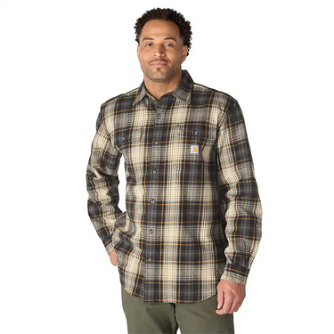 Carhartt Hubbard Loose LS Plaid Shirt (Black) Size XXL