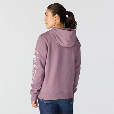 Carhartt Women's Sawyer Script Logo Sweatshirt (Ash Berry Heather) Size M