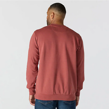 Carhartt Relaxed Fit Midweight Garment Dye French Terry Crewneck Pocket Sweatshirt (Dark Spice Red) Size L