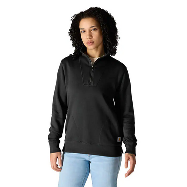 Carhartt Women's TENCEL™ Fiber Series Relaxed Fit Half-Zip Sweatshirt (Black) S