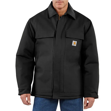 Carhartt Loose Fit Firm Duck Insulated Traditional Coat - 3 Warmest Rating (Black) Size XL