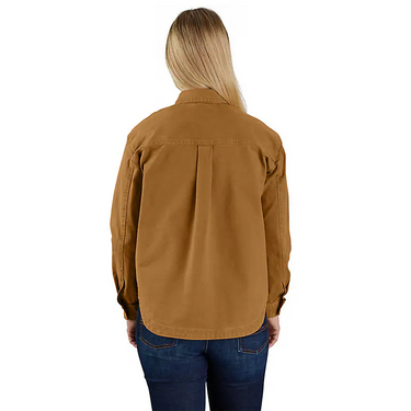 Carhartt Women's Montana Rugged Flex® Loose Fit Heavyweight Duck Overshirt (Carhartt Brown) Size XXL