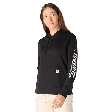 Carhartt Women's Sawyer Script Logo Sweatshirt (Black) Size XL