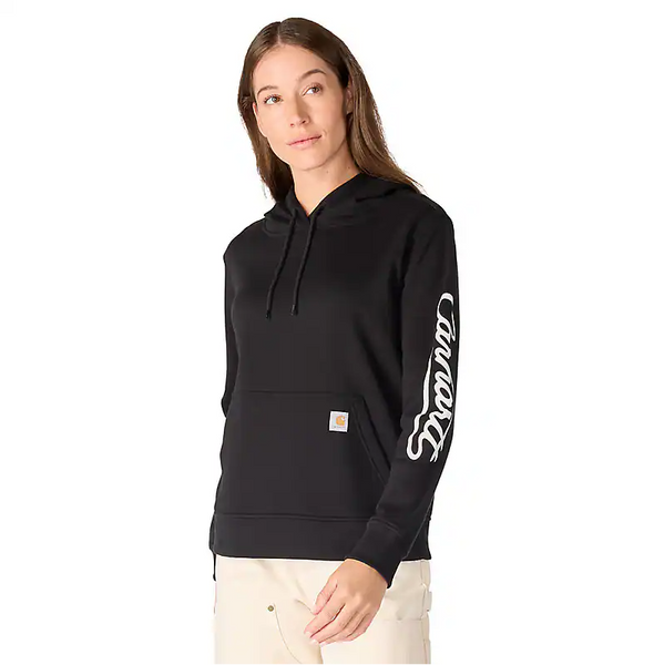 Carhartt Women's Sawyer Script Logo Sweatshirt (Black) Size XL