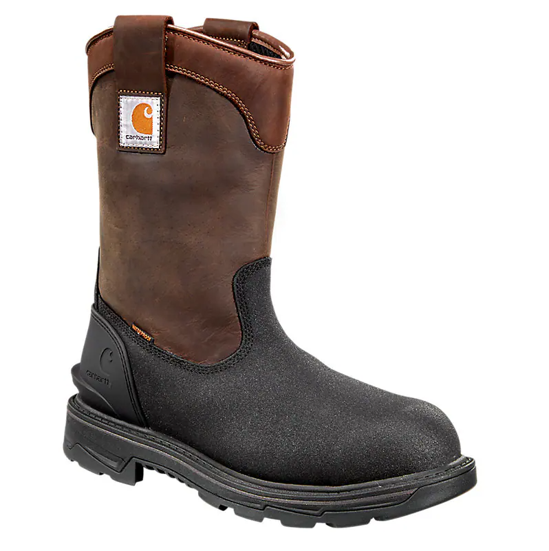 Load image into Gallery viewer, Carhartt IRONWOOD INSULATED 11&quot; ALLOY TOE WELLINGTON 13W Brown Oil Tanned/Black Coated
