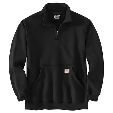 Carhartt Loose Fit Midweight Quarter-Zip Mock-Neck Sweatshirt (Black) Size S