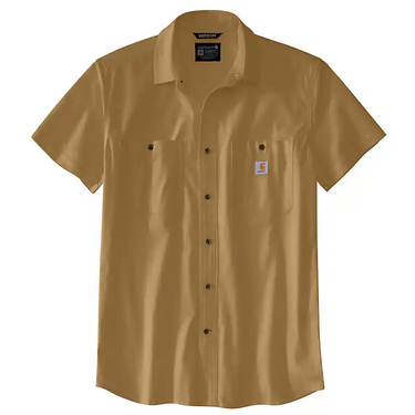Carhartt Rugged Flex® Relaxed Fit Lightweight Short-Sleeve Plaid Shirt (Shaded Beach) Size XLT