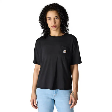Carhartt Women's TENCEL™ Fiber Series Loose Fit Short-Sleeve Crewneck T-Shirt (Black) Size XL