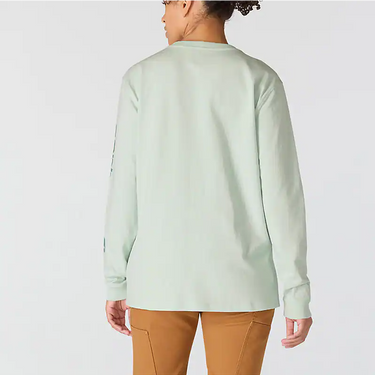 Carhartt Women's Dearborn Loose Logo T-Shirt (Smoked Teal) Size XXL