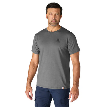 Carhartt Force Relaxed Logo T-Shirt (Carbon Heather) Size M