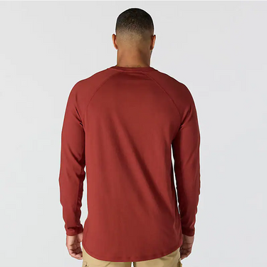 Carhartt Force® Relaxed Fit Long-Sleeve Pocket T-Shirt (Dark Spice Red Heather) Size M