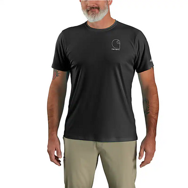 Carhartt Force Sun Defender™ Relaxed Logo T-Shirt (Black) Size XXL