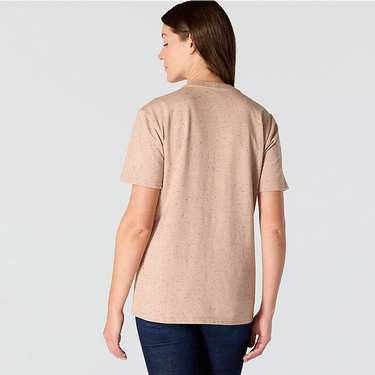 Carhartt Women's Loose Fit Heavyweight Short-Sleeve Pocket T-Shirt (Light Taupe Nep) Size L