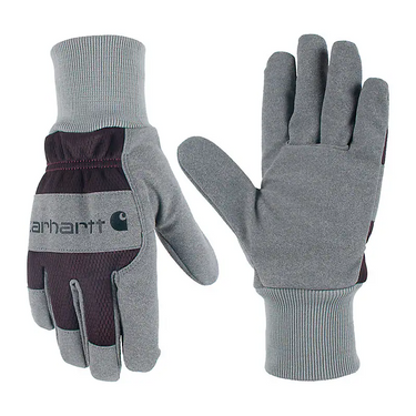 Carhartt Women's Synthetic Suede Knit Cuff Glove (Blackberry) Size M