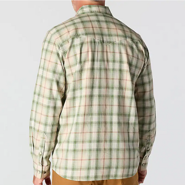 Carhartt Montana Rugged Flex™ Relaxed Fit Lightweight Long-Sleeve Snap-Front Plaid Shirt (Oat Milk) Size XL