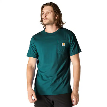 Carhartt Force® Relaxed Fit Short-Sleeve Pocket T-Shirt (Greenstone) Size S