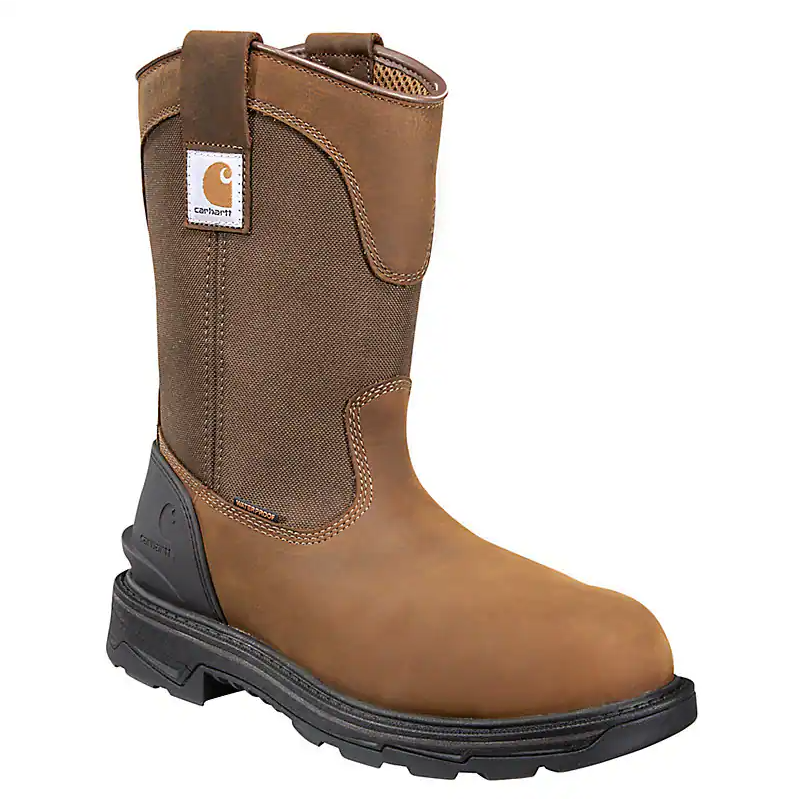 Load image into Gallery viewer, Carhartt IRONWOOD WATERPROOF 11&quot; SOFT TOE WELLINGTON 10.5M Bison Brown Oil Tan
