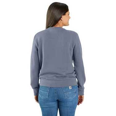 Carhartt Women's TENCEL™ Fiber Series Relaxed Fit French Terry Crewneck Sweatshirt (Wisteria) Size XXL
