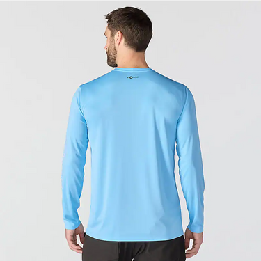 Carhartt Force Sun Defender™ Relaxed LS Logo T-Shirt (Blue Gleam Heather) Size XL
